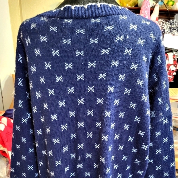 Private Eyes Vintage Snowmen Cardigan Large Large Christmas - Picture 6 of 11